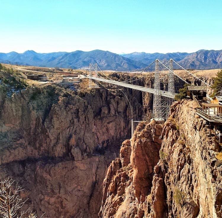 The highest suspension bridge in the world is over the Royal Gorge